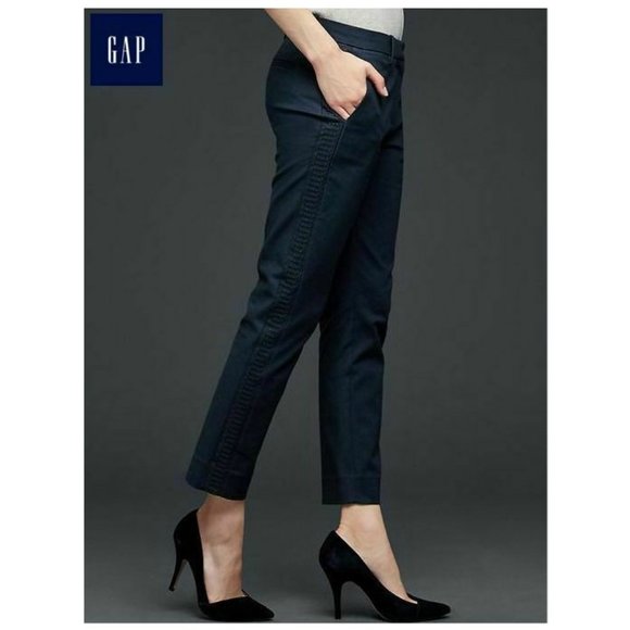 NWOT Gap Tuxedo Slim Crop Pants - Picture 1 of 8